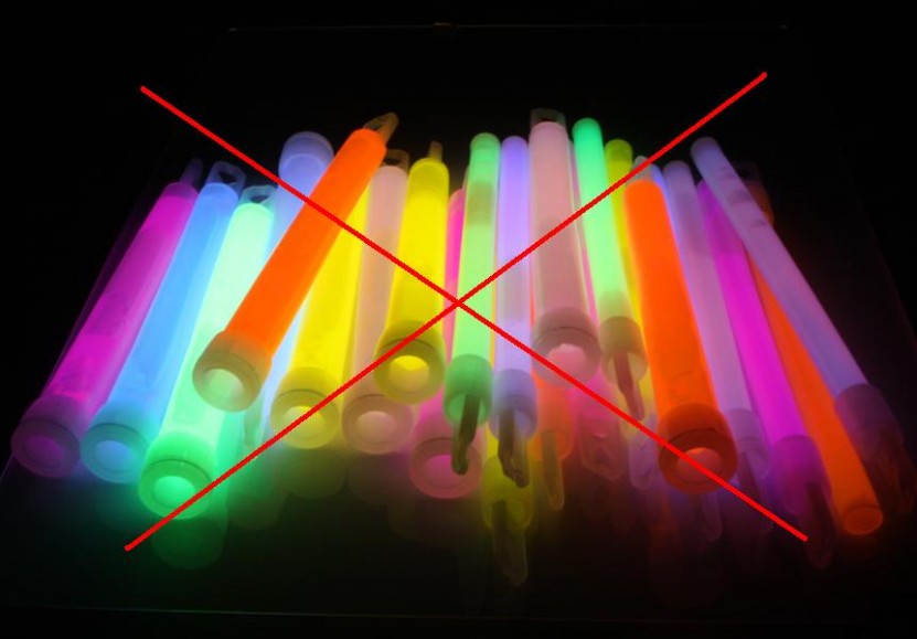 Underwater shop glow sticks